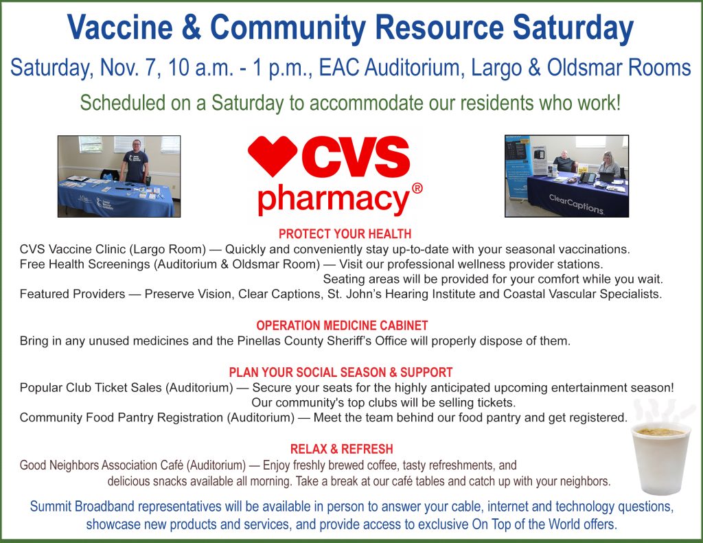 Vaccine Community Resource Saturday Nov 7